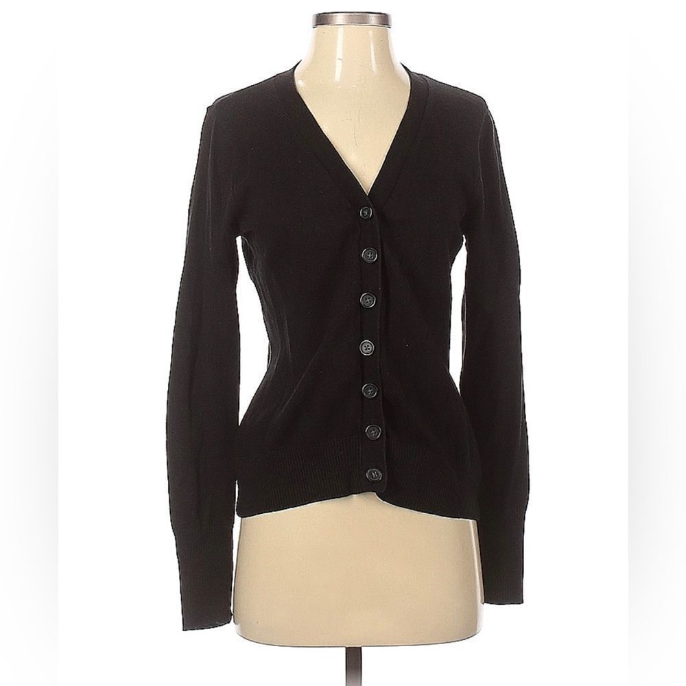 Eddie Bauer Classic Black Cardigan Sweater S
